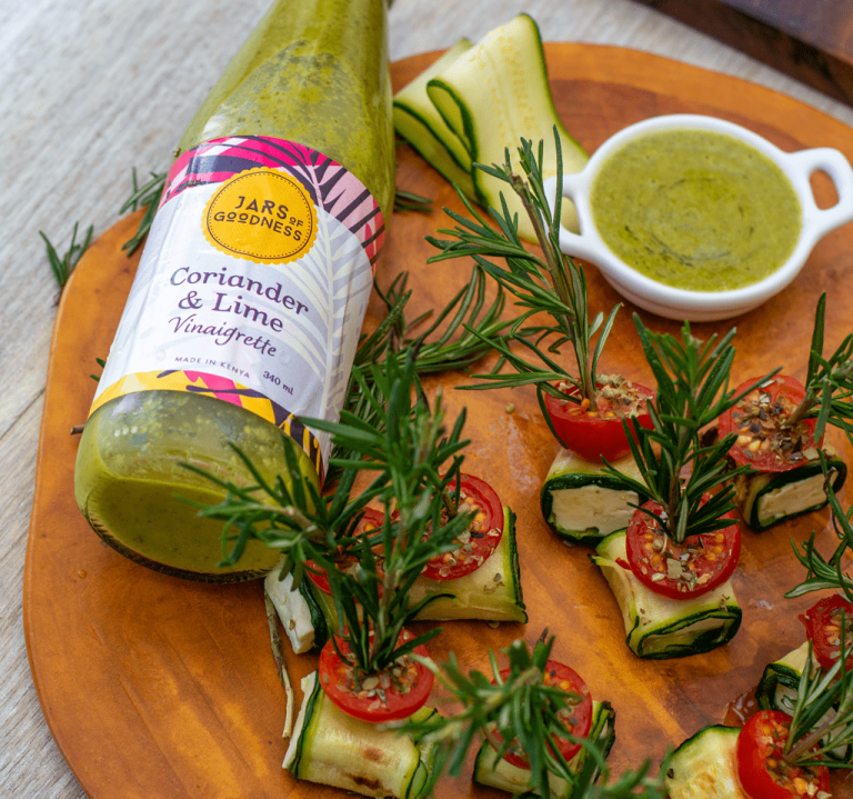 Zucchini Rolls with Coriander & Lime Vinaigrette